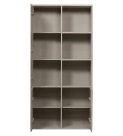 Regał MEGGY 108 cm drewno sosny szary lewostronny