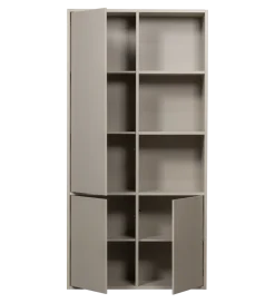 Regał MEGGY 108 cm drewno sosny szary lewostronny