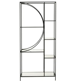 Regał metalowy Circle 180 cm czarny