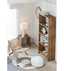 Regał SHELIS 190 cm drewno teak