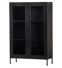 Regał XAM 155 cm drewno sosny czarny