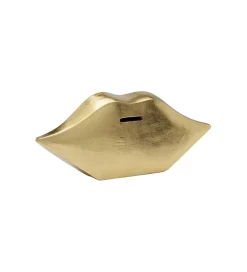 Skarbonka LIPS 13 cm złota