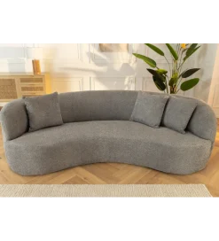 Sofa ATELIER 230 cm 3 osobowa bouclé szary