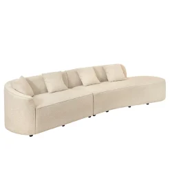 Sofa ATELIER L 330 cm 3-osobowa bouclé beżowa