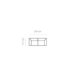 Sofa BAHAMA Candelo B 214 cm o głębokości siedziska 80 cm