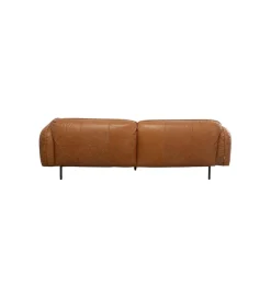 Sofa CALGARY 228 cm skórzana brązowa