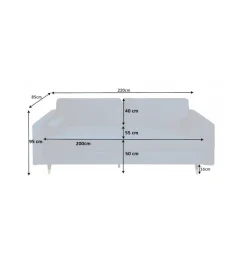 Sofa CANIS velvet 220 cm szmaragdowo zielony aksamit
