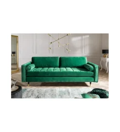 Sofa CANIS velvet 220 cm szmaragdowo zielony aksamit