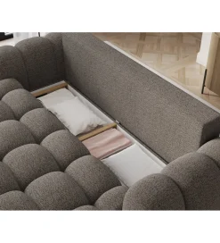 Sofa COTTONN 256 cm z funkcją spania popielaty tkanina royal 20