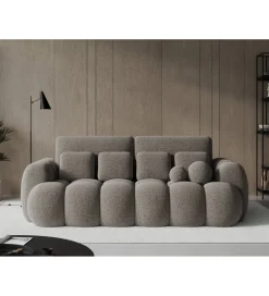 Sofa COTTONN 256 cm z funkcją spania popielaty tkanina royal 20