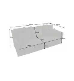 Sofa HEAVENLY Heaven 210 cm ciemnozielona