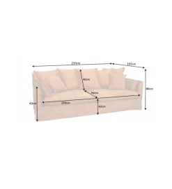 Sofa HEAVENLY Heaven 210 cm ciemna musztarda
