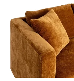 Sofa MODERN BAROCK 240 cm aksamitna musztardowo-żółta