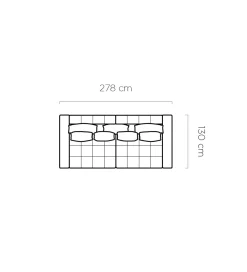 Sofa MOTTA BIGSOFA 278 cm z funkcją spania