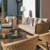 Sofa ogrodowa NIVA 171 cm naturalna czarna
