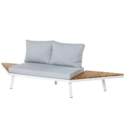Sofa ogrodowa SASKIA 260 cm drewno akacja nogi białe