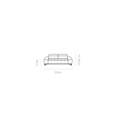 Sofa PALLADIO 212 Cm Z Elektrycznie Wysuwanym Siedziskiem