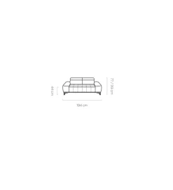Sofa PALLADIO 194 Cm Z Elektrycznie Wysuwanym Siedziskiem