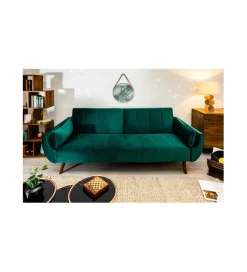 Sofa rozkładana BELLA 215 cm zielony aksamit Puella