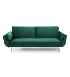 Sofa rozkładana BELLA II 215 cm zielony aksamit Puella