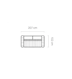 Sofa rozkładana GEMINI Gandi B 207 cm z funkcją spania
