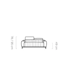 Sofa rozkładana GEMINI Gandi B 207 cm z funkcją spania