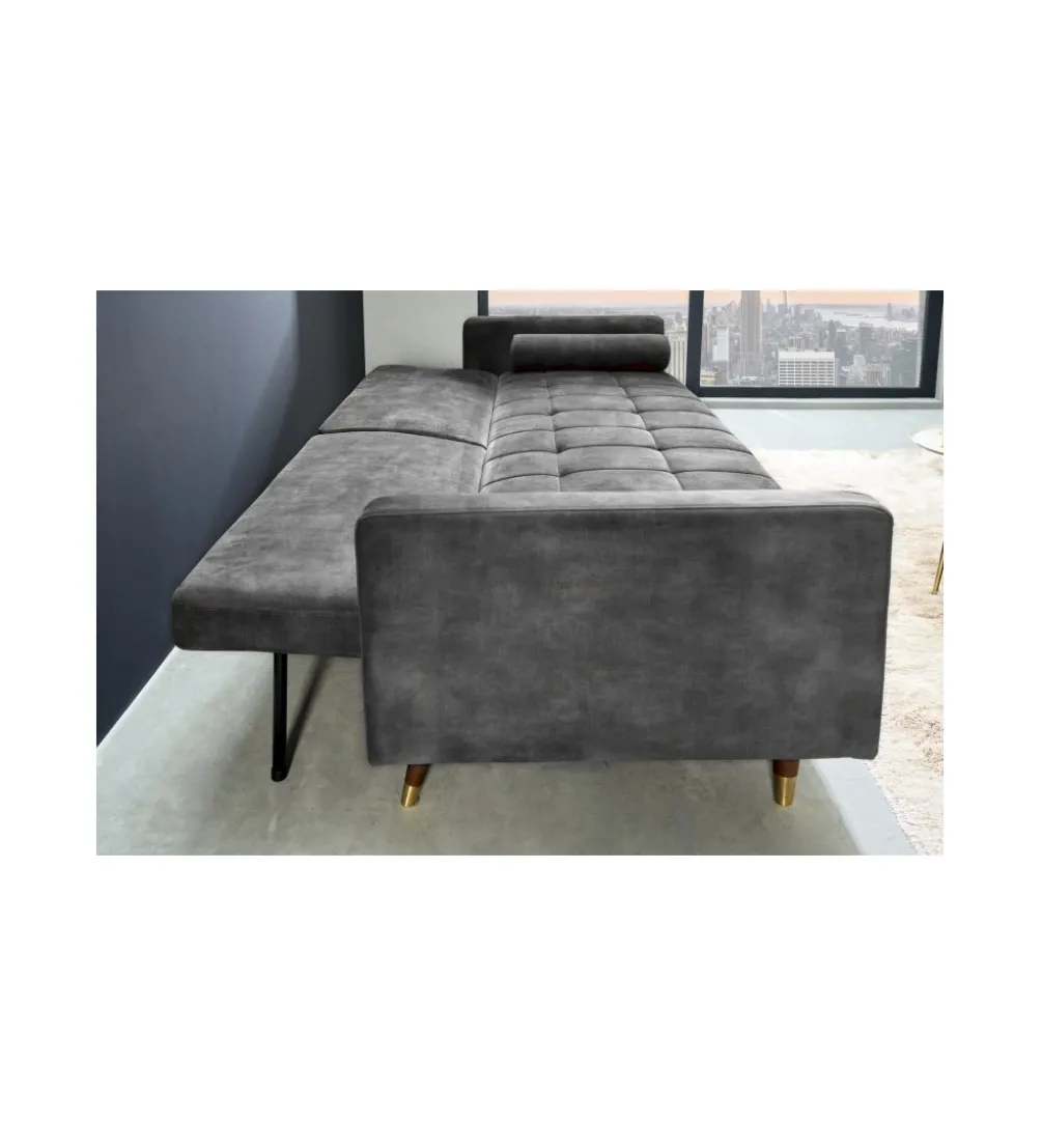 Sofa rozkładana MANILLA 196 cm ciemnoszara