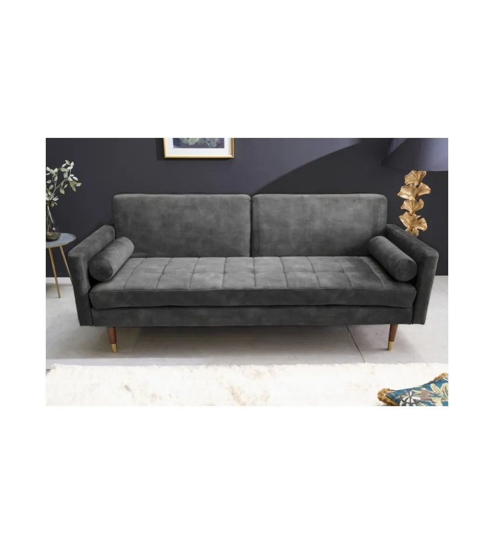 Sofa rozkładana MANILLA 196 cm ciemnoszara