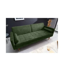 Sofa rozkładana MANILLA 196 cm ciemnozielona