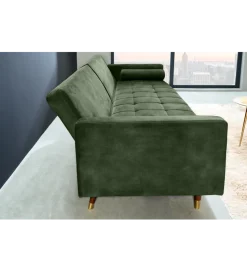 Sofa rozkładana MANILLA 196 cm ciemnozielona