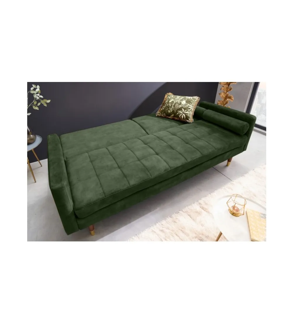 Sofa rozkładana MANILLA 196 cm ciemnozielona