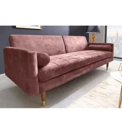 Sofa rozkładana MANILLA 196 cm różowa