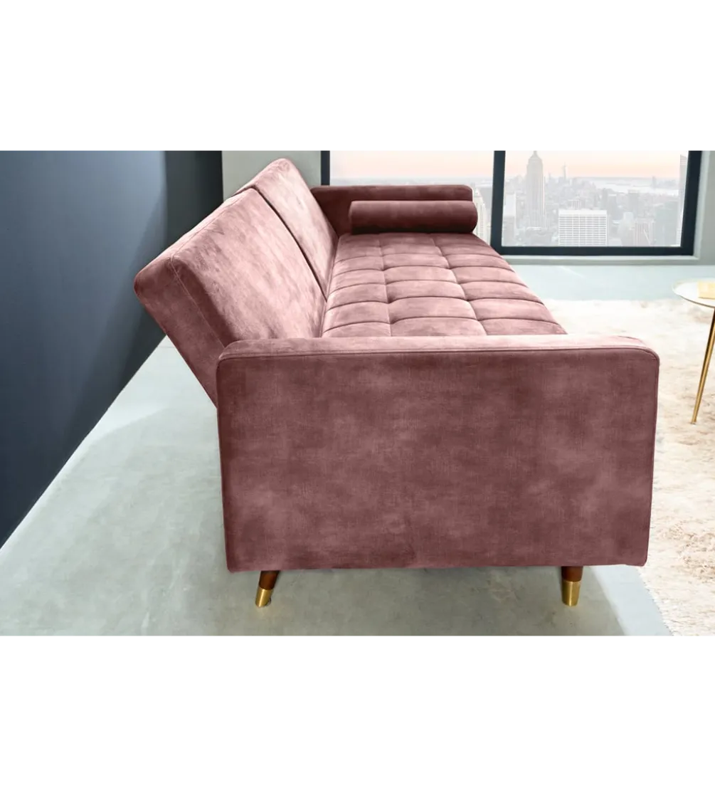 Sofa rozkładana MANILLA 196 cm różowa
