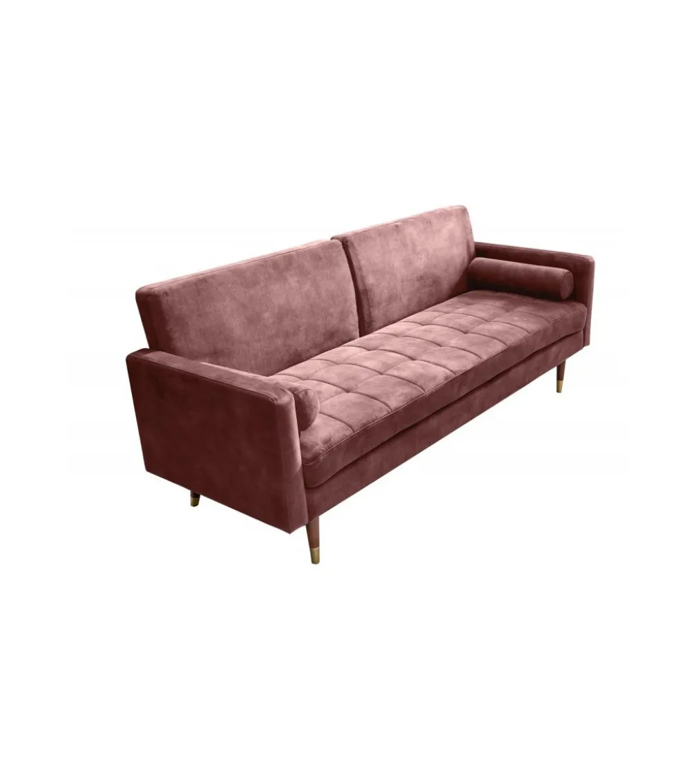 Sofa rozkładana MANILLA 196 cm różowa