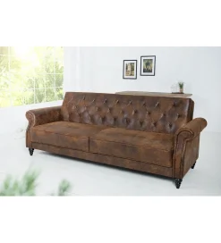 Sofa rozkładana RAYAN 220 cm antyczny brąz