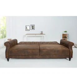 Sofa rozkładana RAYAN 220 cm antyczny brąz