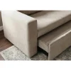 Sofa SMART 140 cm z funkcją spania welwet chmpagne beżowa