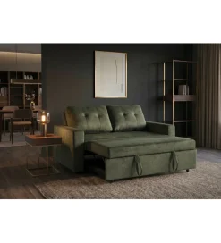 Sofa SMART 140 cm z funkcją spania zielony
