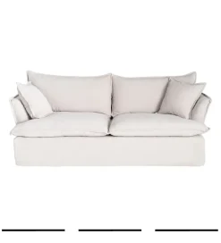 Sofa ZAPLASO 221 cm biała