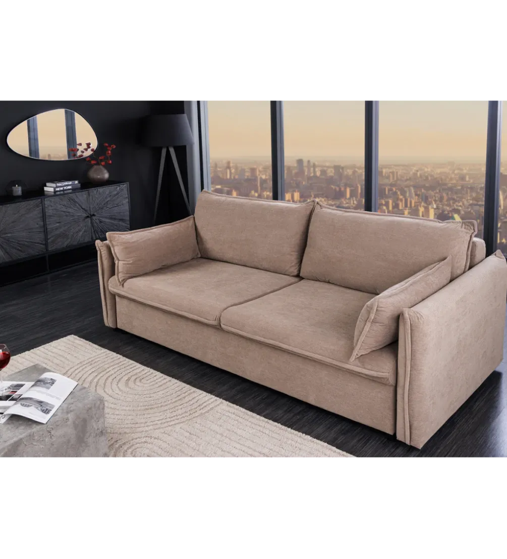 Sofa z funkcją spania APARTMENT 215 cm taupe