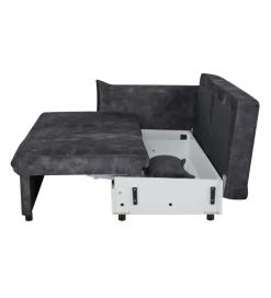 Sofa z funkcją spania APARTMENT 215 cm welur szara