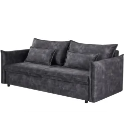 Sofa z funkcją spania APARTMENT 215 cm welur szara