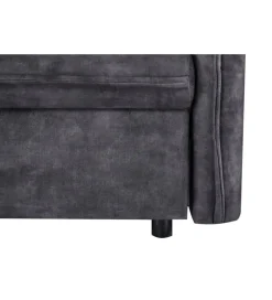 Sofa z funkcją spania APARTMENT 215 cm welur szara