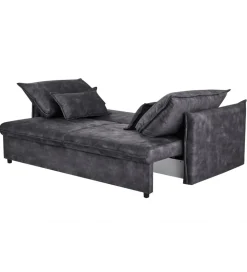 Sofa z funkcją spania APARTMENT 215 cm welur szara