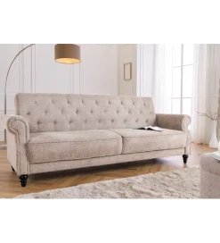 Sofa z funkcją spania MAISON BELLE AFFAIRE 220 cm boucle beżowe