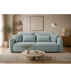 Sofa z funkcją spania PARIS 222 cm taupe/szary