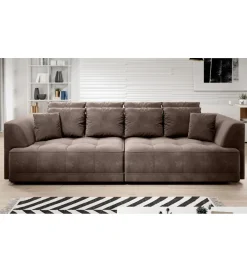 Sofa z funkcją spannia Big SofaTiga 302 cm z elektrycznie wysuwanym siedziskiem
