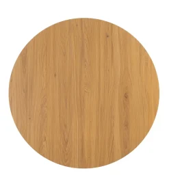 Stół AGARA 100 cm czarny naturalny blat