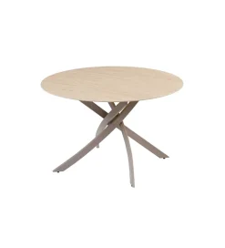 Stół ALPINE 120 cm ceramika w optyce trawertynu