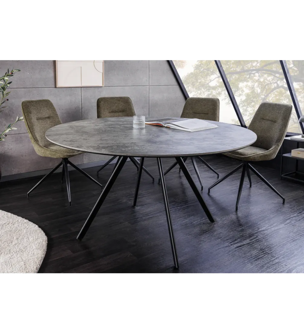 Stół ATELIER 120 cm kolor naturalnego kamienia szary